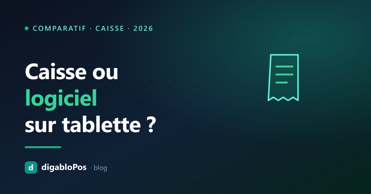 Illustration : caisse enregistreuse ou logiciel sur tablette