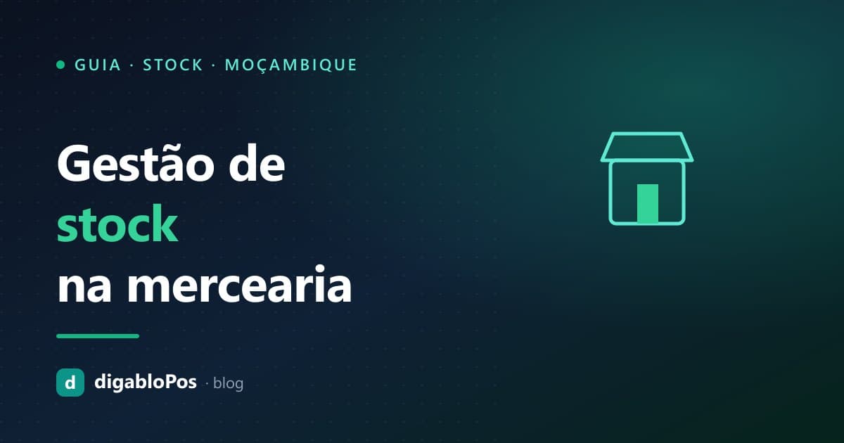 Ilustração: gestão de stock numa mercearia em Moçambique