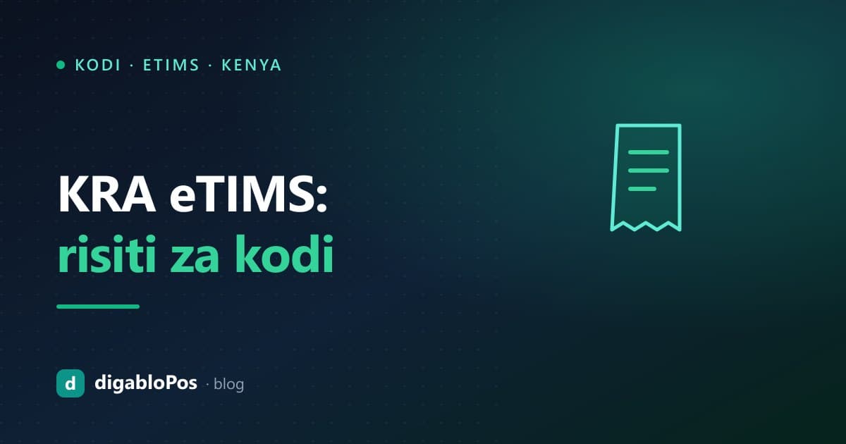 Mchoro: KRA eTIMS na risiti za kodi Kenya