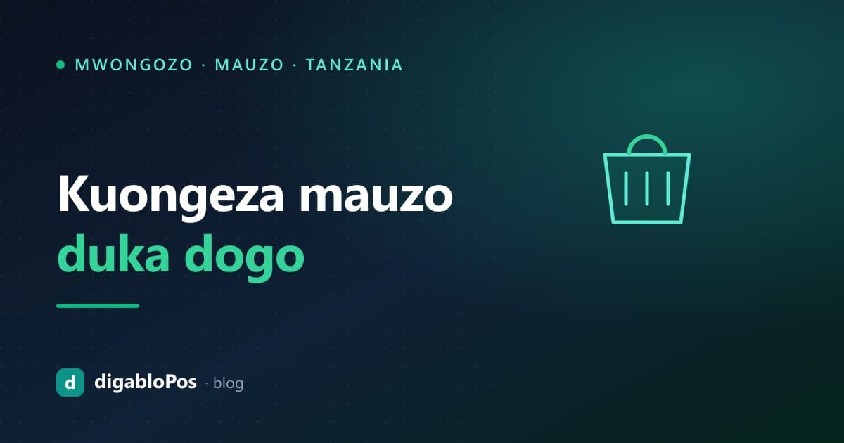 Mchoro: kuongeza mauzo katika duka dogo